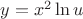 $y=x^2\ln u$