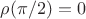 $\rho(\pi/2)=0$