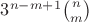$3^{n-m+1}\binom{n}{m}$