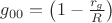 $g_{00} = \left(1-\frac{r_g}{R}\right)$