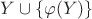 $Y \cup \{ \varphi(Y) \}$
