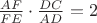$\frac{AF}{FE} \cdot \frac{DC}{AD}= 2$
