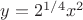 $y = 2^{1/4}x^2$