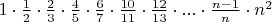 $1\cdot\frac{1}{2}\cdot\frac{2}{3}\cdot\frac{4}{5}\cdot\frac{6}{7}\cdot\frac{10}{11}\cdot\frac{12}{13}\cdot...\cdot\frac{n-1}{n}\cdot n^2