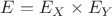 $E=E_X \times E_Y$ $E=E_X \times E_Y$