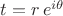 $t=r\,e^{i\theta}$