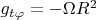 $g_{t\varphi}=-\Omega R^2$