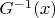 $G^{-1}(x)$