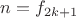$n=f_{2k+1}$