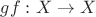 $gf:X\rightarrow X $