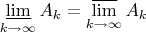 $$\varliminf_{k\to\infty}A_k=\varlimsup_{k\to\infty} A_k$$