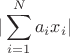 $$|\sum_{i=1}^N a_ix_i|$$