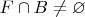 $F\cap B\ne \varnothing$