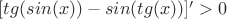 $[tg(sin(x))-sin(tg(x))]'>0$