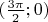 $(\frac{3\pi}{2};0)$
