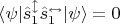 $\langle \psi | \hat{s}_1^{\updownarrow} \hat{s}_1^{\leftrightarrow} | \psi \rangle = 0$