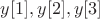 $y[1],y[2],y[3]$