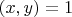 $(x,  y)=1$