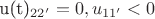 u(t)_{22'} = 0        , u_{11'} <  0
