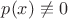 $p(x)\not\equiv0$