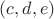 $(c,d,e)$