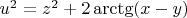 $u^2 = z^2 + 2\arctg(x-y)$
