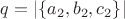 $q=|\{a_2,b_2,c_2\}|$