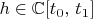 $\,h\in\mathbb C[t_0,\,t_1]$