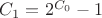 $C_1 = 2^{C_0}-1$