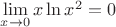 $\lim\limits_{x\to 0}x\ln x^2=0$