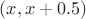 $(x, x+0.5)$
