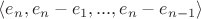 $\langle e_n, e_n-e_1, ..., e_n-e_{n-1}\rangle$