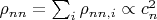 $\rho_{nn} = \sum_i \rho_{nn,i} \propto c_n^2$