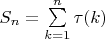 $S_n=\sum\limits_{k=1}^n\tau (k)$