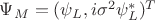 $\Psi_M = (\psi_L, i\sigma^2 \psi_L^*)^T$