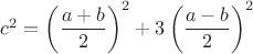 $c^2=\left(\dfrac{a+b}{2}\right)^2+3\left(\dfrac{a-b}{2}\right)^2$