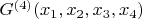 $G^{(4)}(x_1,x_2,x_3,x_4)$