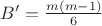 $B'=\frac{m(m-1)}{6}$