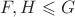 $F,H \leqslant G$