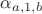 $\alpha_{a, 1, b}$