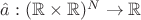 $\Hat{a} :(\mathbb{R}\times\mathbb{R})^{N} \rightarrow \mathbb{R}$