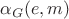 $\alpha_{G}(e, m)$