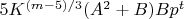 $5K^{(m-5)/3}(A^2+ B)Bp^{t}$