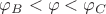 $\varphi_B<\varphi<\varphi_C$