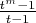 $\frac{t^m-1}{t-1}