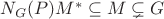 $N_G(P)M^* \subseteq M \subsetneq G$