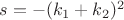 $s=-(k_1+k_2)^2$