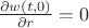 $\frac{\partial w(t, 0)}{\partial r} = 0$