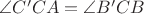 $\angle C'CA = \angle B'CB$