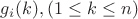 $g_i(k),(1 \leq k \leq n)$